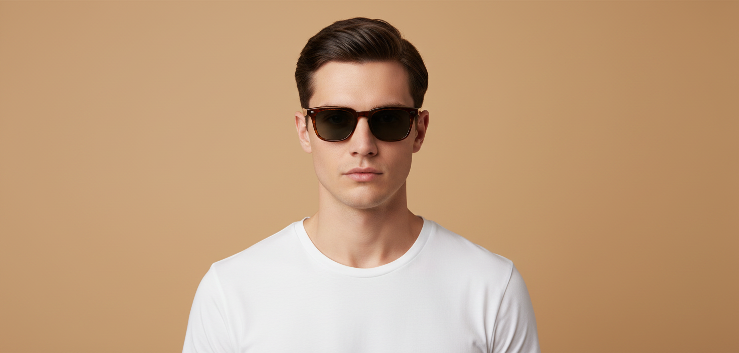 Modelo masculino llevando Gafas de Sol Oliver Peoples OV5546SU 1753W5 52 20