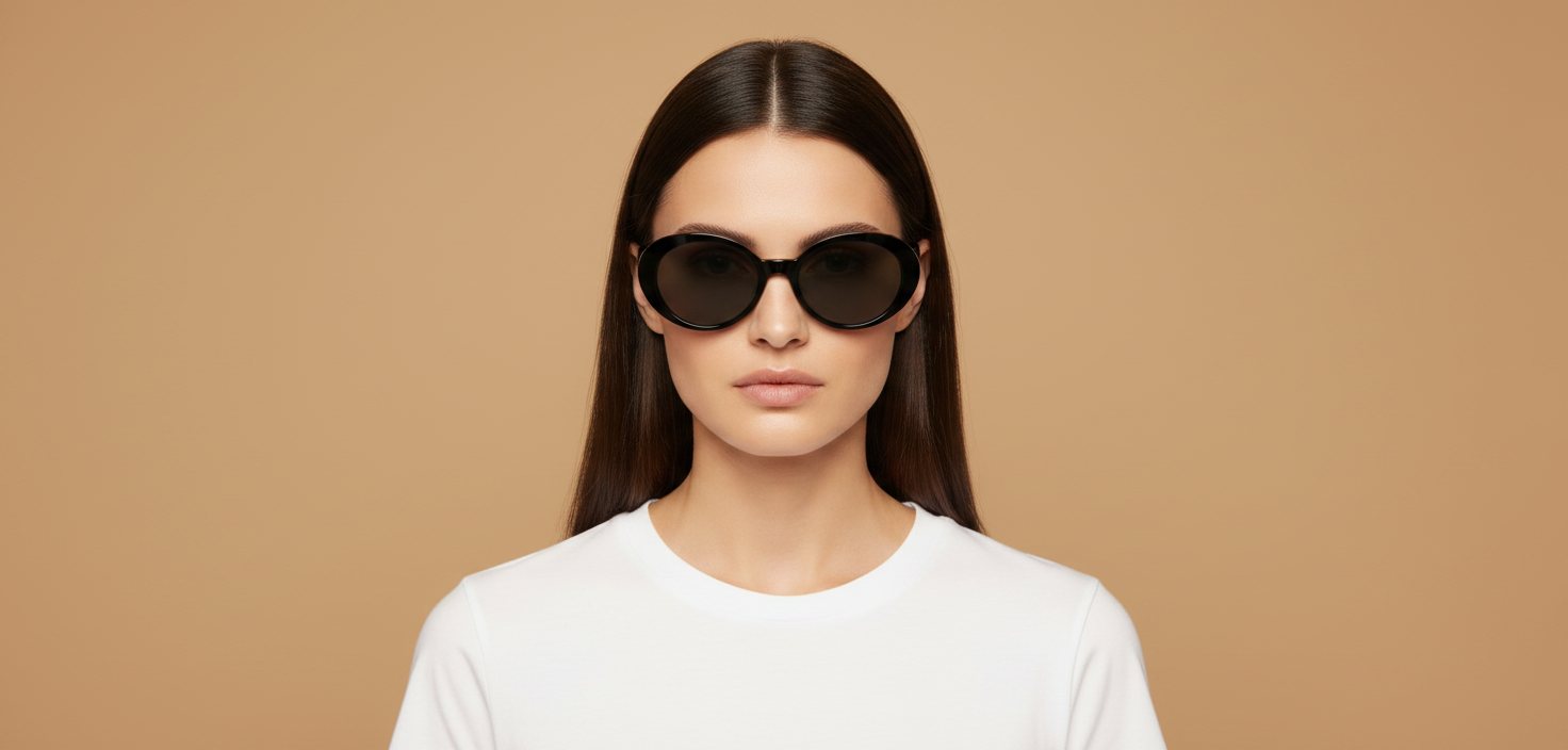 Modelo femenino llevando Gafas de Sol Oliver Peoples Lumar OV5565SU 1731R5 51 19