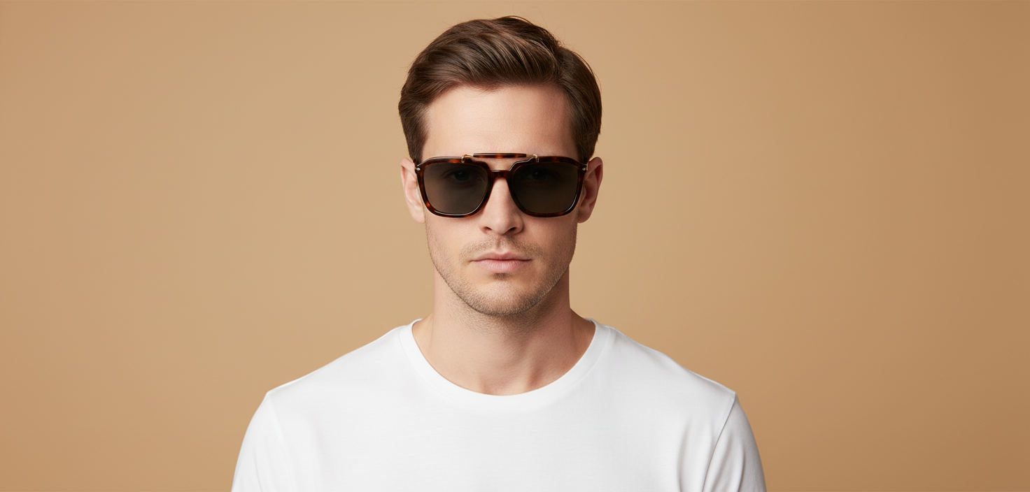 Modelo masculino llevando Gafas de Sol Persol PO0203 24/48 57 20