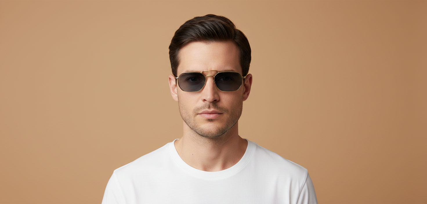 Modelo masculino llevando Gafas de Sol Persol PO1020 113256 57 20