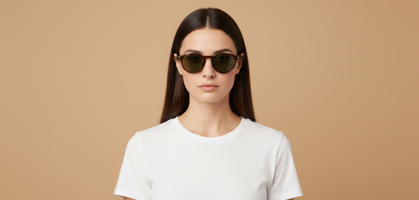 Modelo femenino llevando Gafas de Sol Persol Terra di Siena PO3092M 901531 52 19