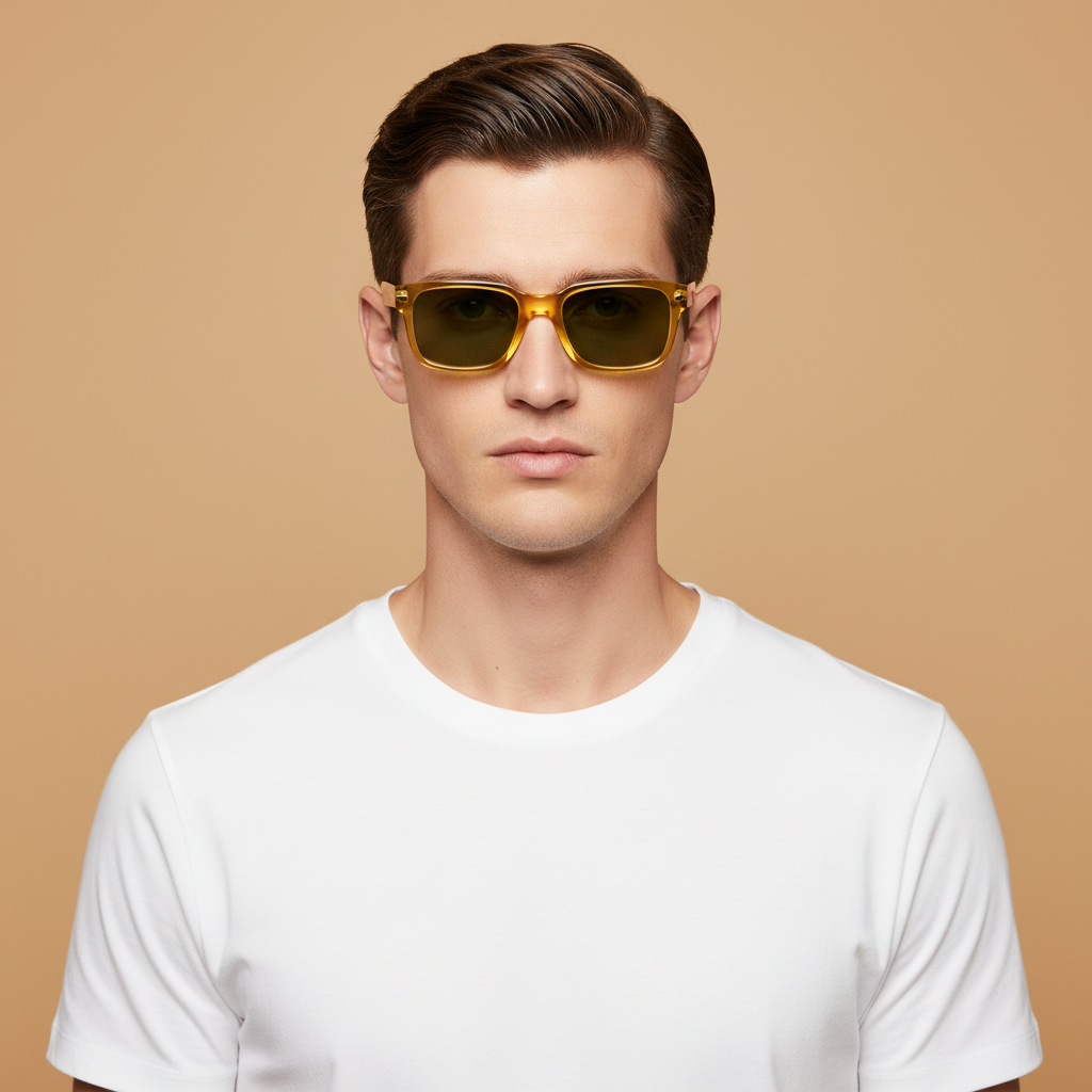 Мужская модель в Солнцезащитные очки Persol Miele PO3272 204/4E 53 20