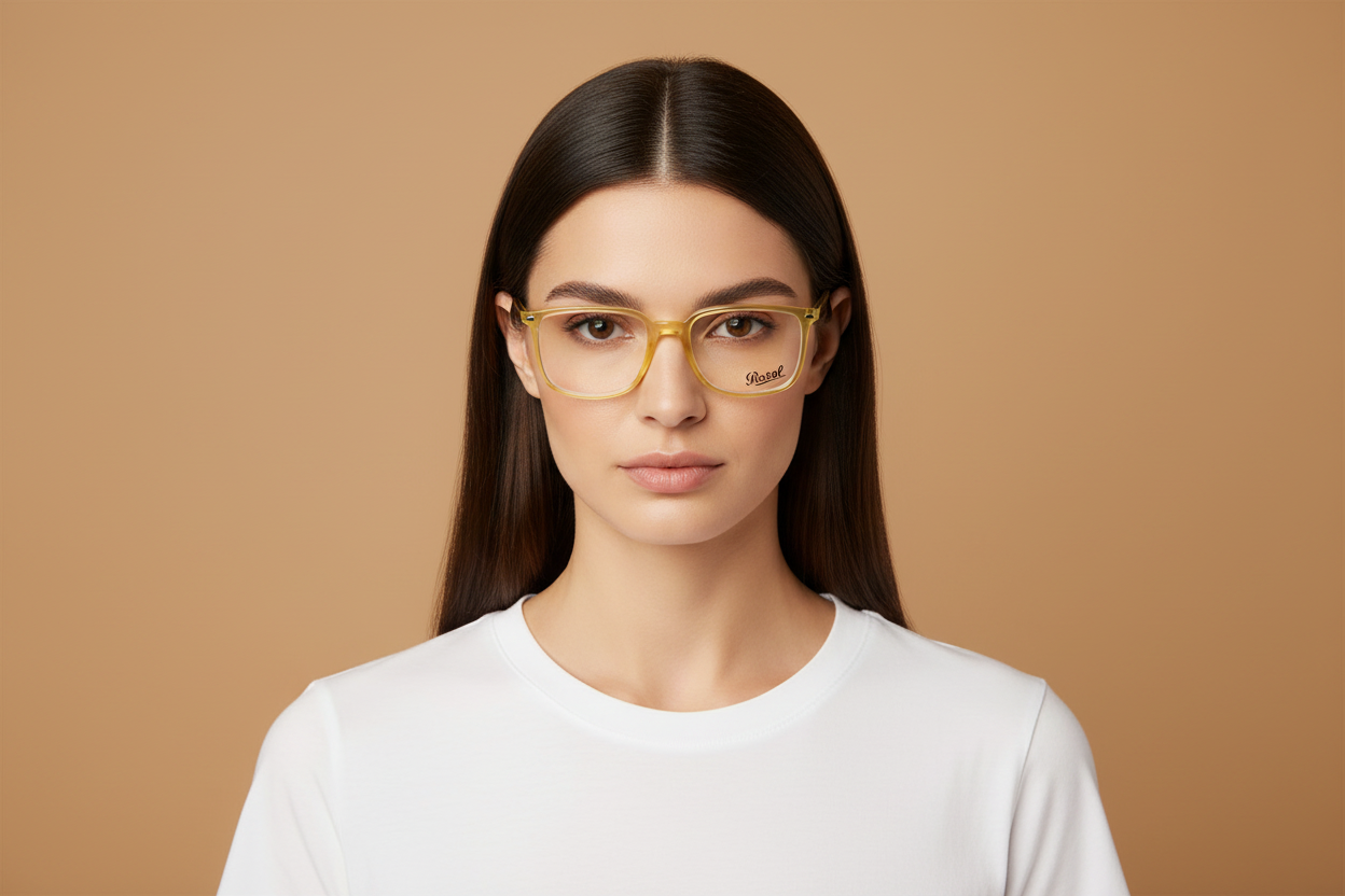 Weibliches Modell trägt Korrektionsbrillen Persol PO3275 204 52 18
