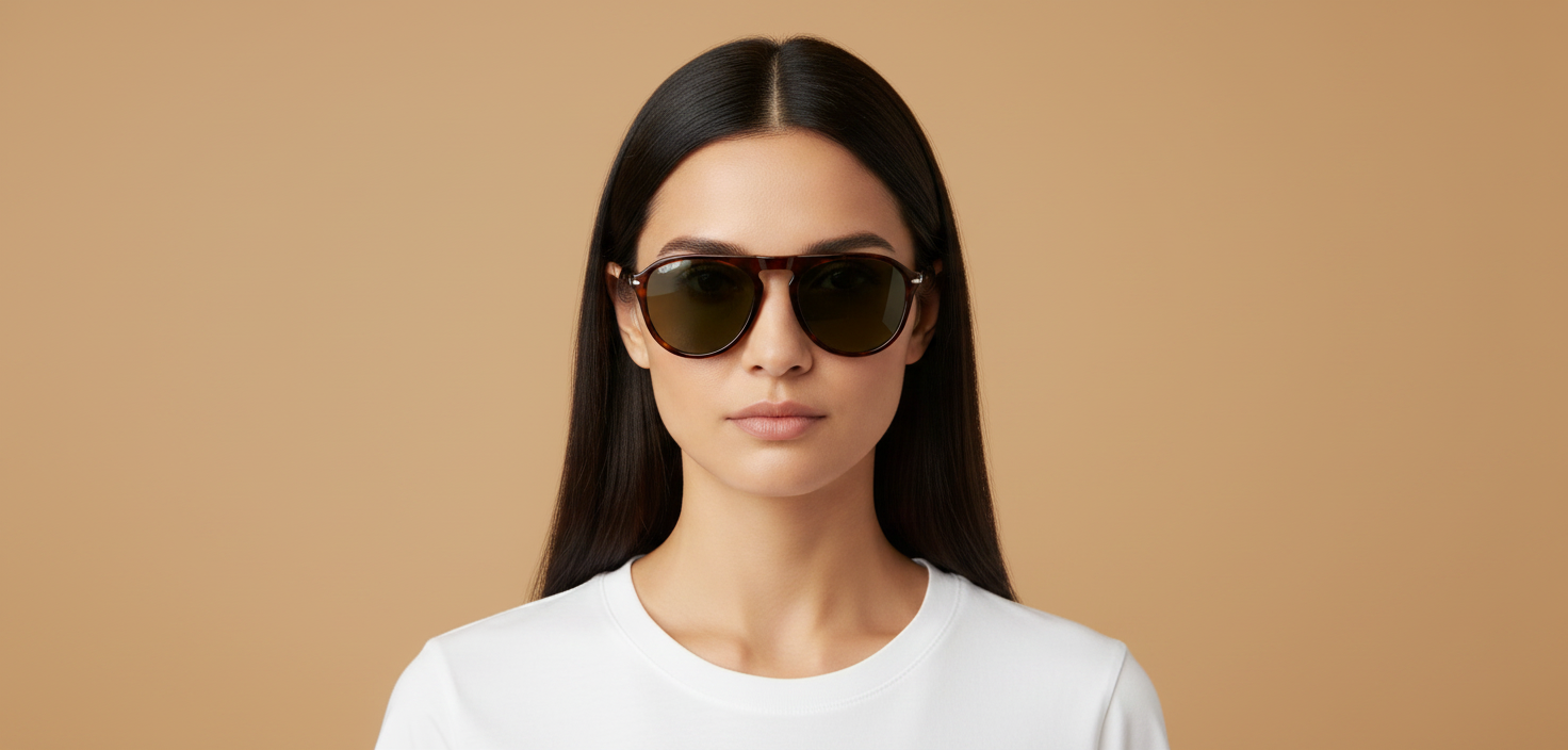 Modelo femenino llevando Gafas de Sol Persol PO3302 24/31 55 19
