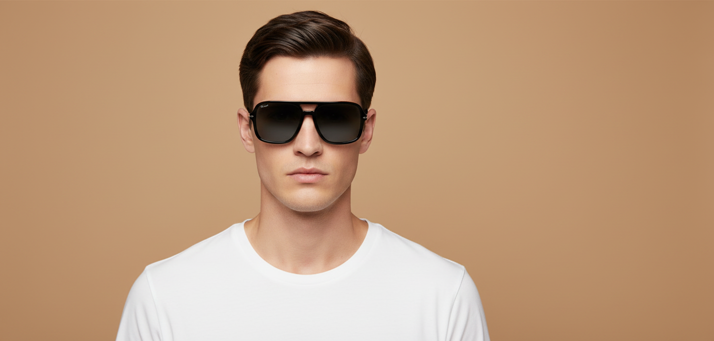 Modelo masculino llevando Gafas de Sol Persol PO3328 95/S3 58 19