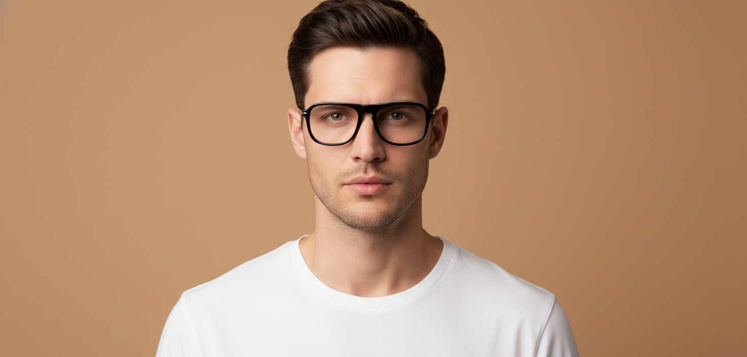 Modelo masculino llevando Gafas Graduadas Persol Jacques PO3359V 95 53 19