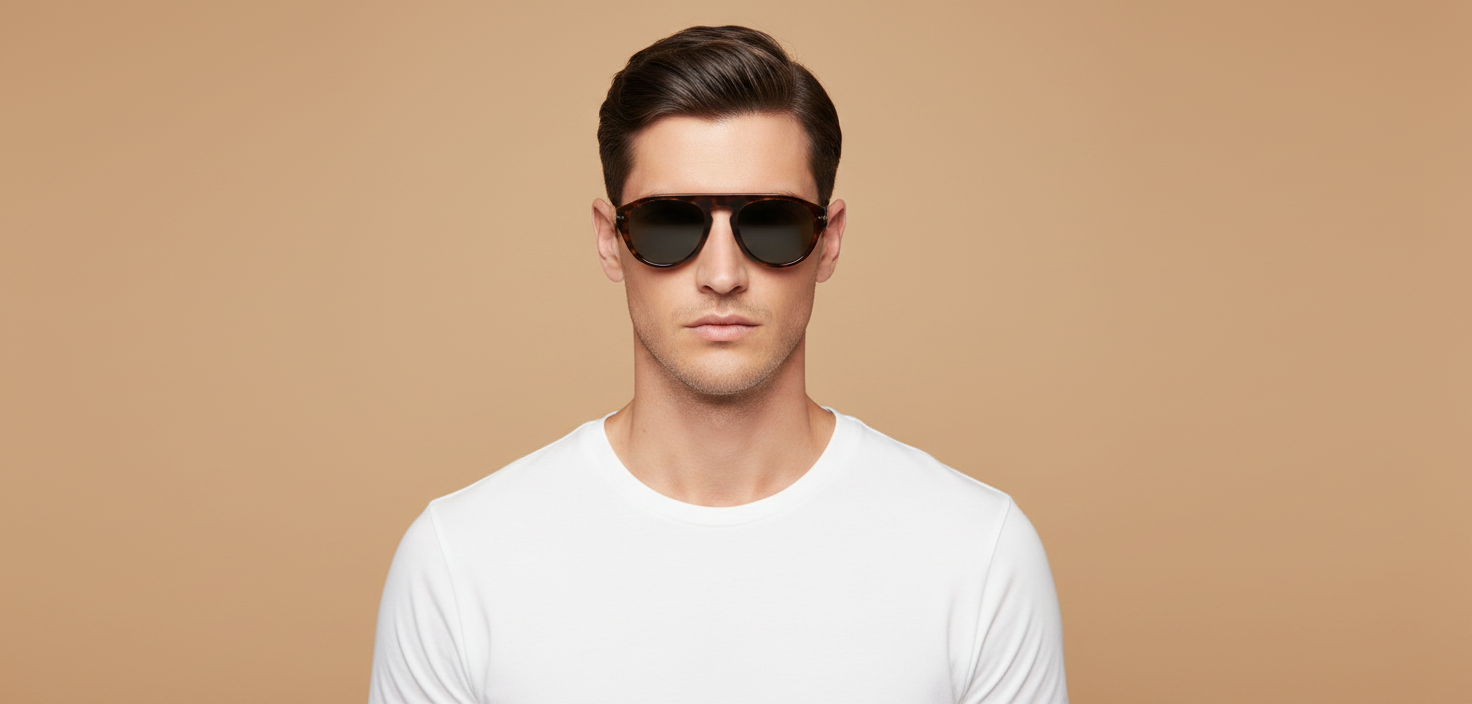 Modelo masculino llevando Gafas de Sol Persol PO3370 24/B1 56 19