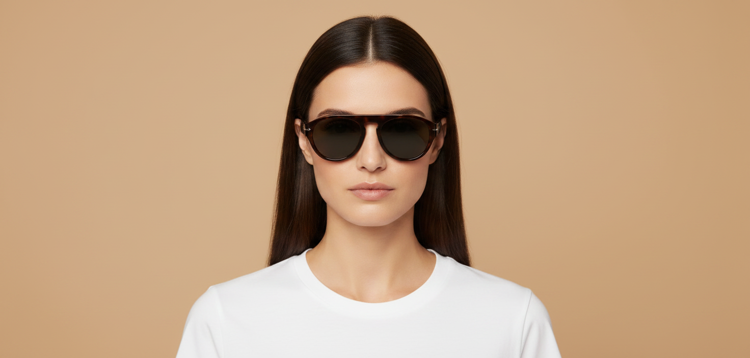 Modelo femenino llevando Gafas de Sol Persol PO3370 24/B1 56 19