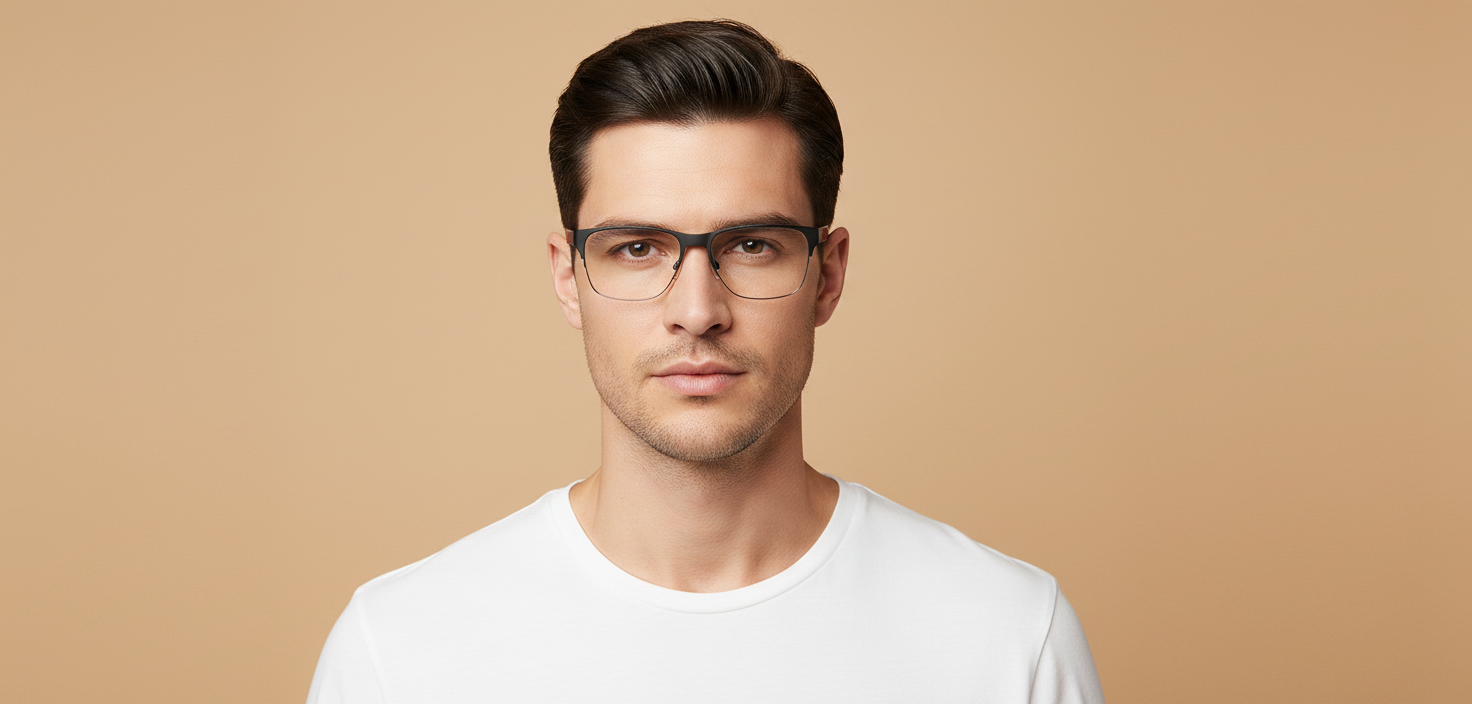 Modelo masculino llevando Gafas Graduadas Polo Ralph Lauren PH1228 9223 57 17