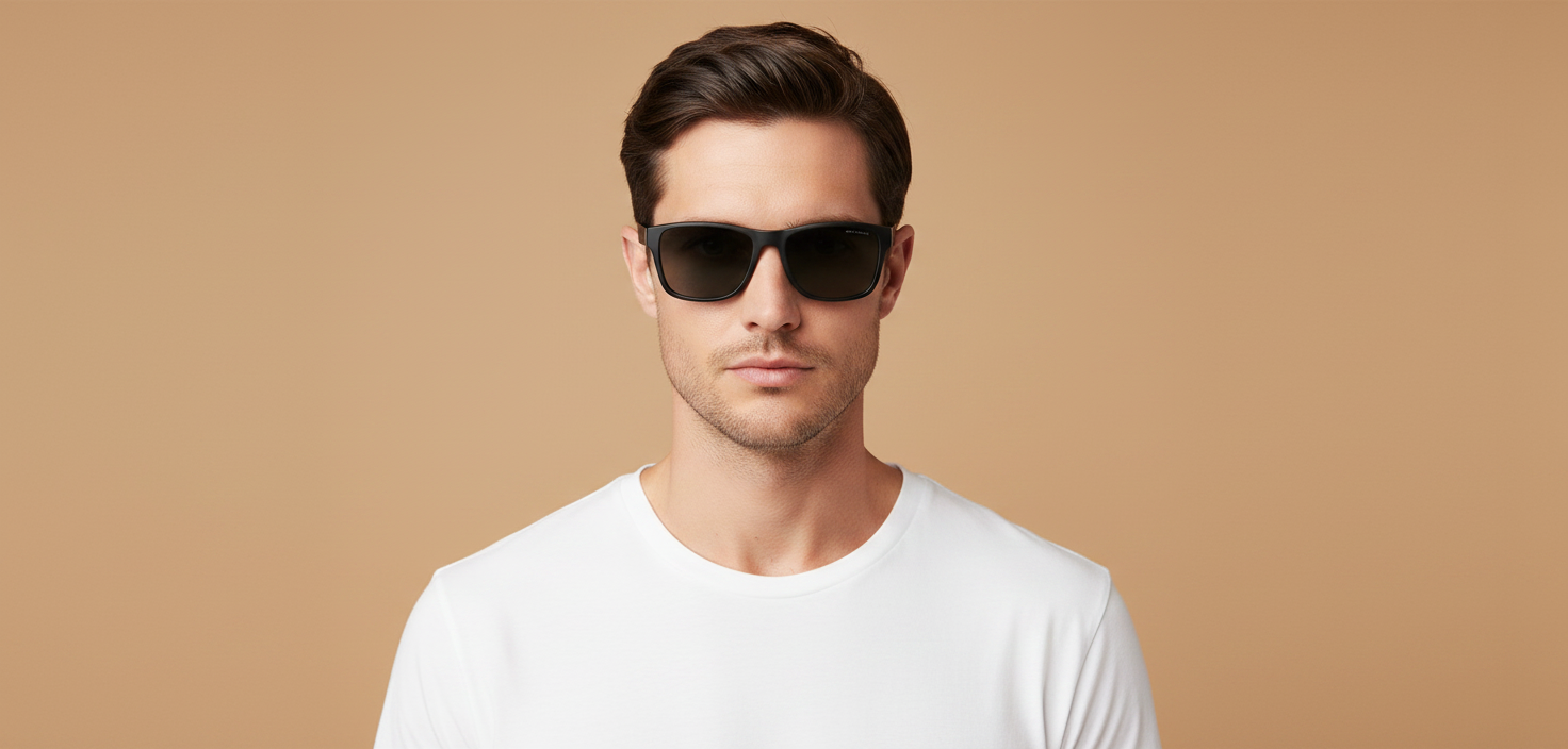 Modelo masculino llevando Gafas de Sol Polo Ralph Lauren PH4229U 500181 56 17