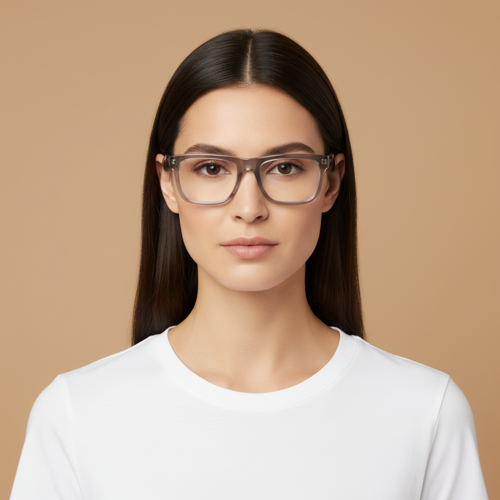 Modelo femenino llevando Gafas Graduadas Prada 0PRC03V 18J1O1 55 19