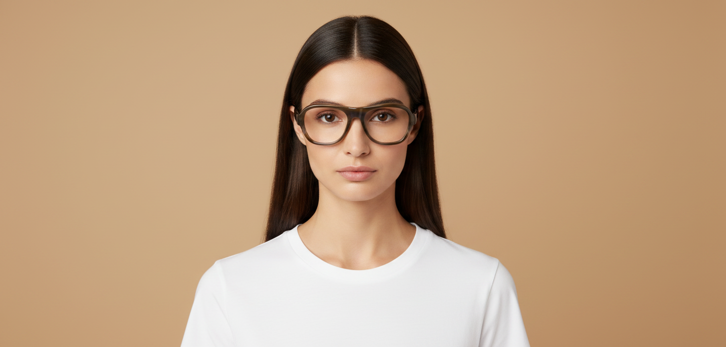 Modelo femenino llevando Gafas Graduadas Prada 0PRC12V 23G1O1 52 19