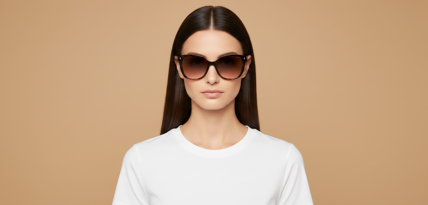 Modelo femenino llevando Gafas de Sol Prada PR 22ZS 07R0A6 53 17