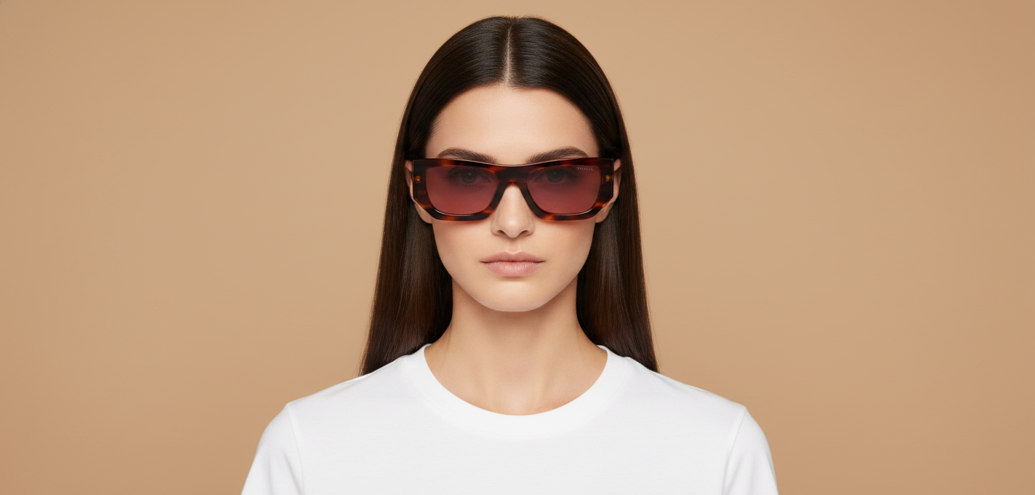 Modelo femenino llevando Gafas de Sol Prada PR A01S 13O80B 53 20