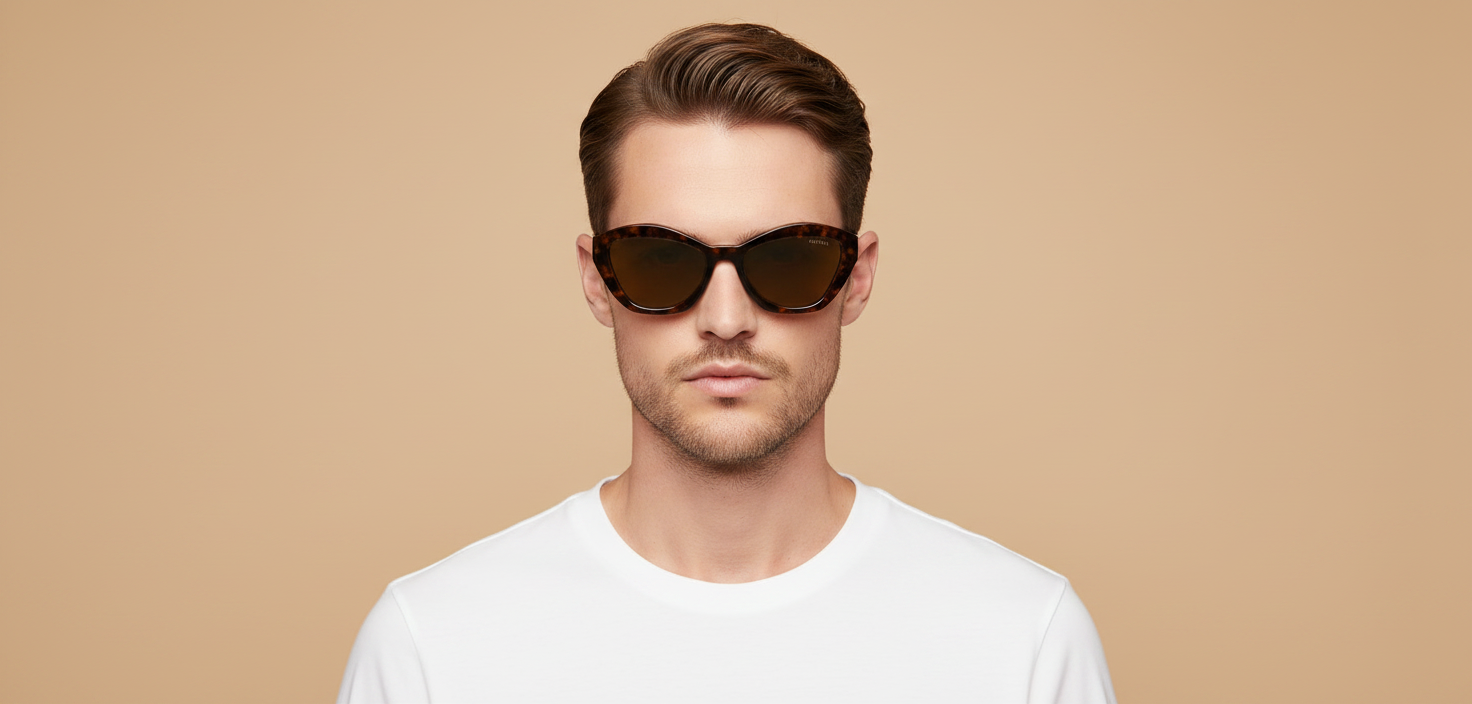 Modelo masculino llevando Gafas de Sol Prada PR A02S 17N09Z 52 19