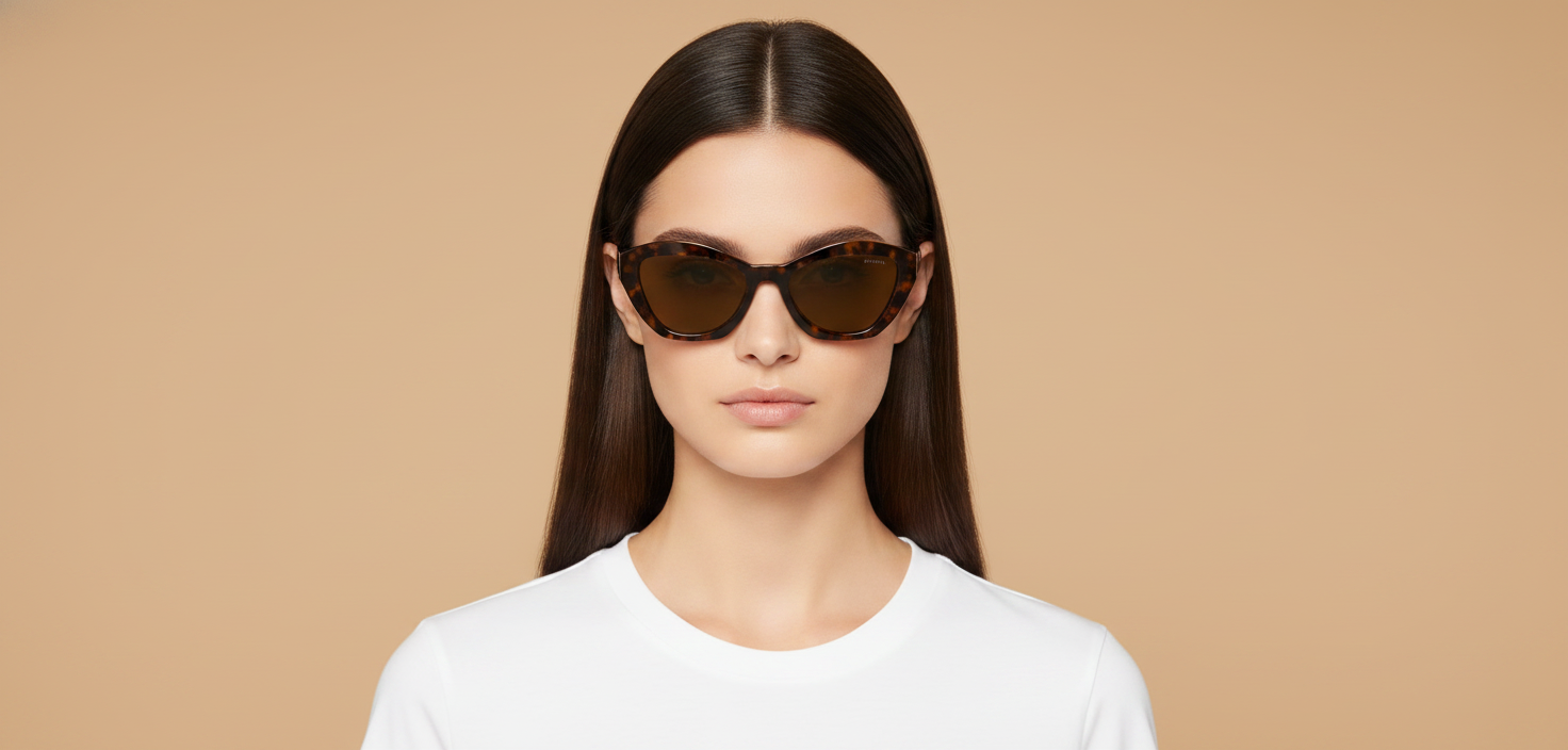 Modelo femenino llevando Gafas de Sol Prada PR A02S 17N09Z 52 19