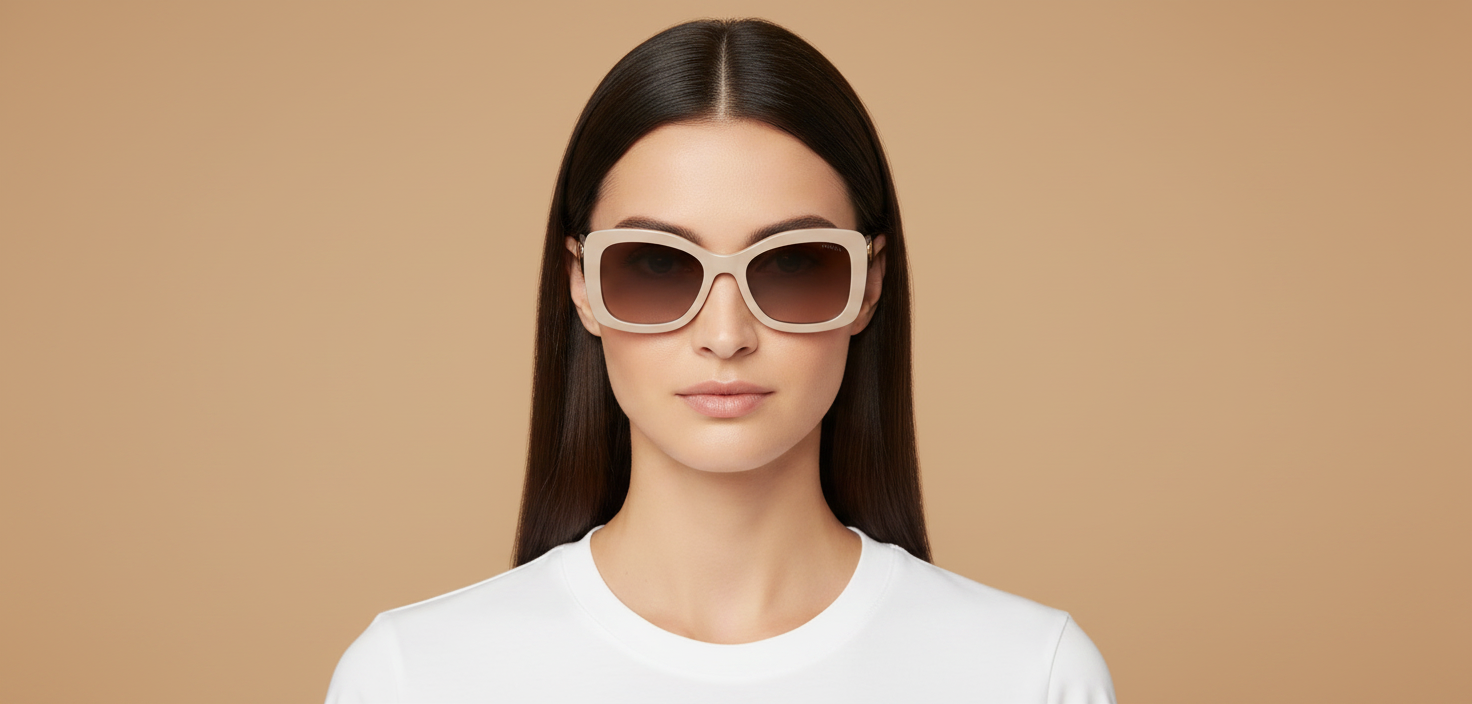 Modelo femenino llevando Gafas de Sol Prada PR A08S 1106S1 56 20