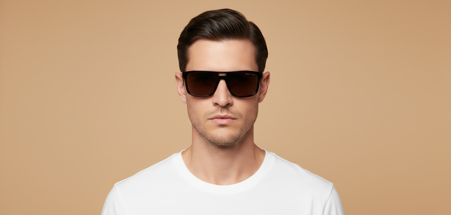 Modelo masculino llevando Gafas de Sol Prada PR A22S 16K30H 58 18
