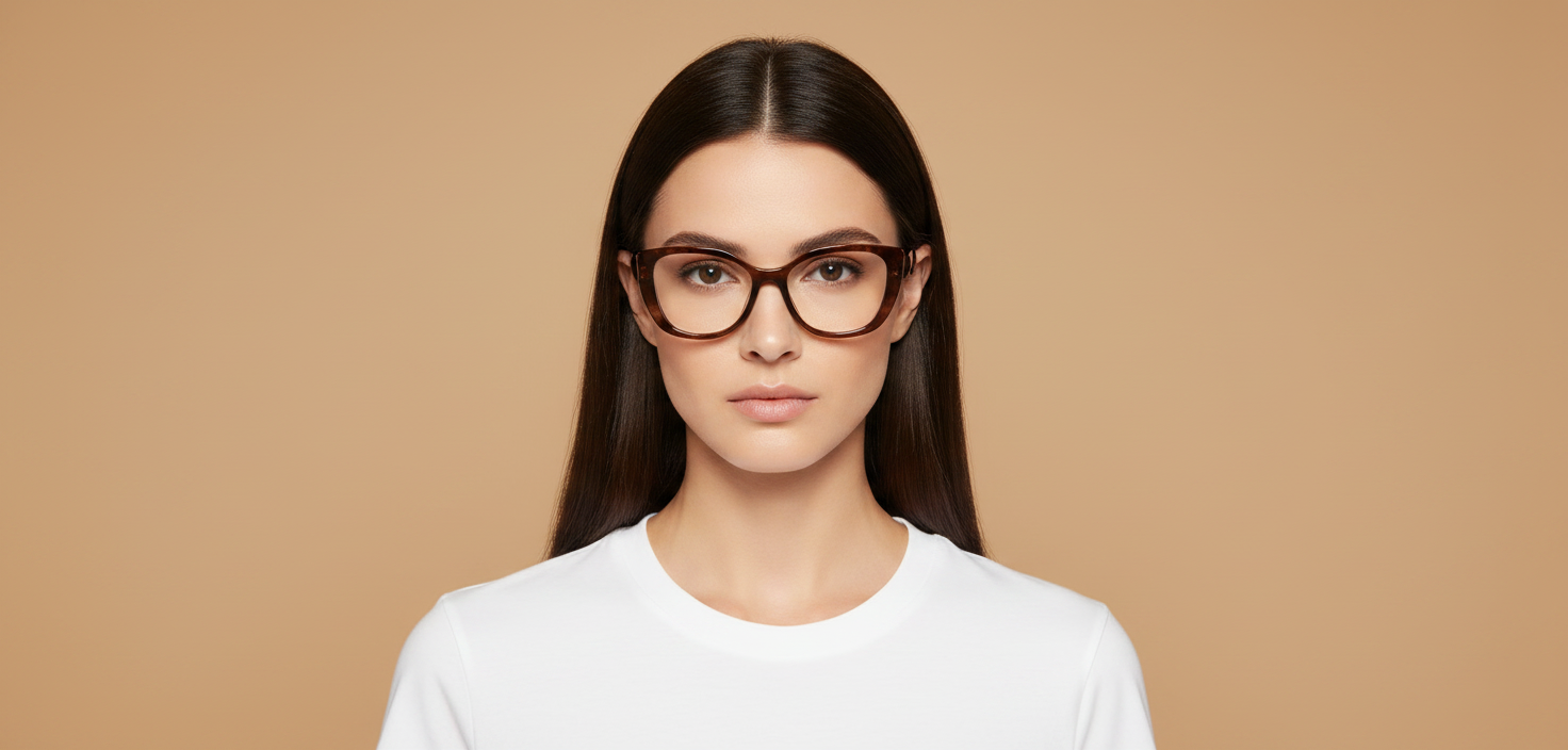 Modelo femenino llevando Gafas Graduadas Prada PRB04V 07R1O1 53 17