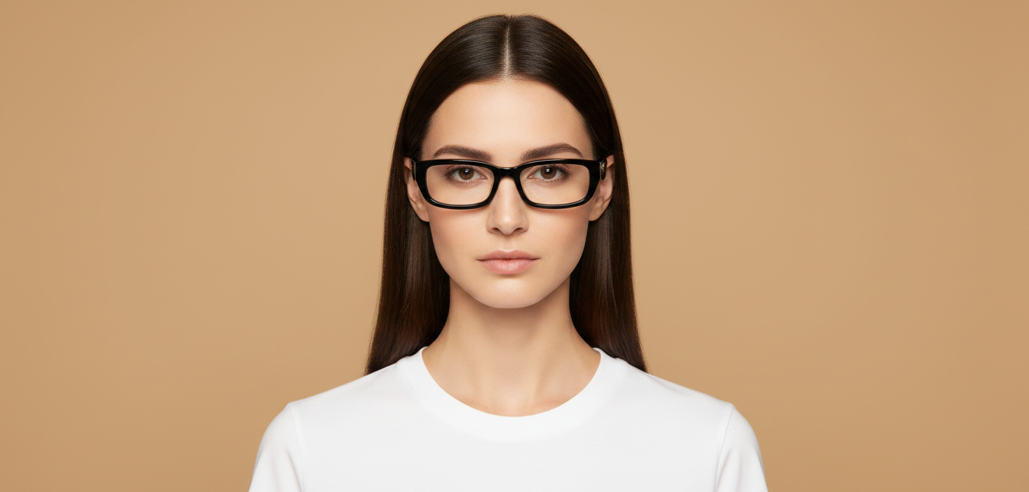 Modelo femenino llevando Gafas Graduadas Prada PRB05V 16K1O1 54 19