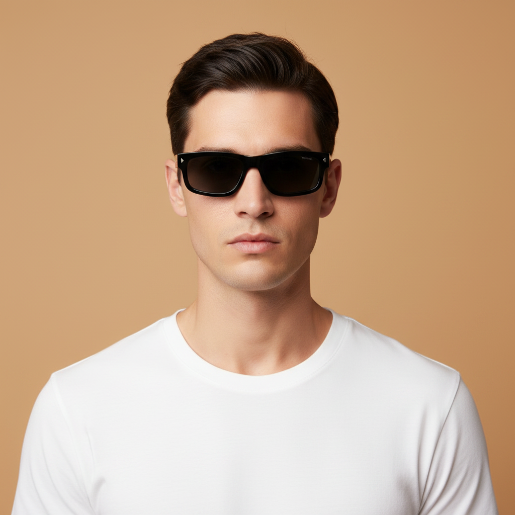 Male model wearing Sunglasses Prada PR B11S 15W04D 57 17