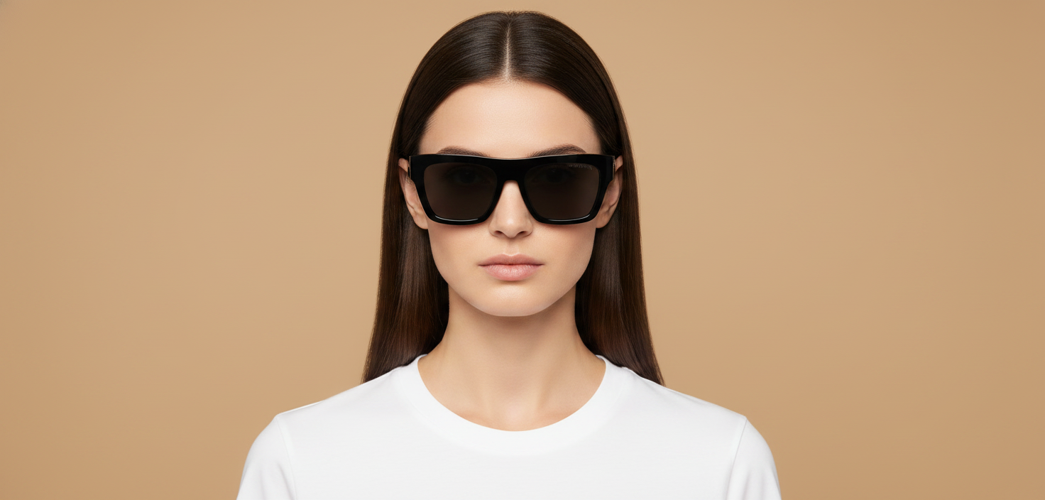 Modelo femenino llevando Gafas de Sol Prada PR C03S 16K08Z 54 19