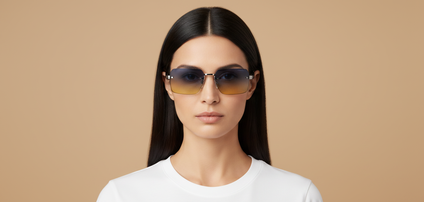 Женская модель в Солнцезащитные очки Prada PR D55S 5AK50P 55 19