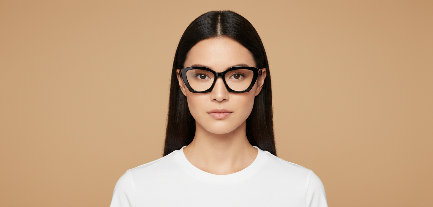 Modelo femenino llevando Gafas Graduadas Prada PR09YV 21B1O1 54 18