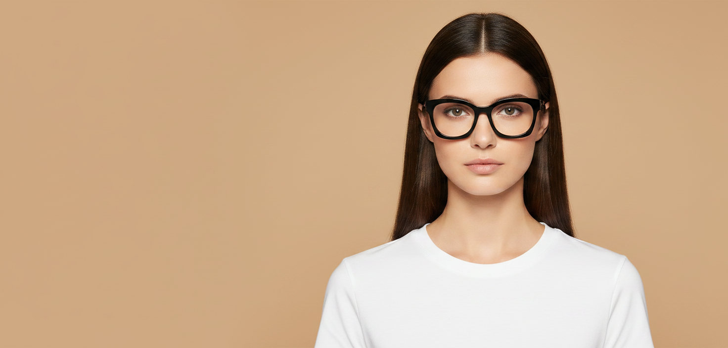 Modelo femenino llevando Gafas Graduadas Prada PRA05 13P1O1 50 20