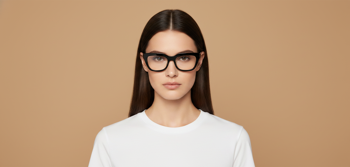 Modelo femenino llevando Gafas Graduadas Prada PRA06V 13P1O1 52 19