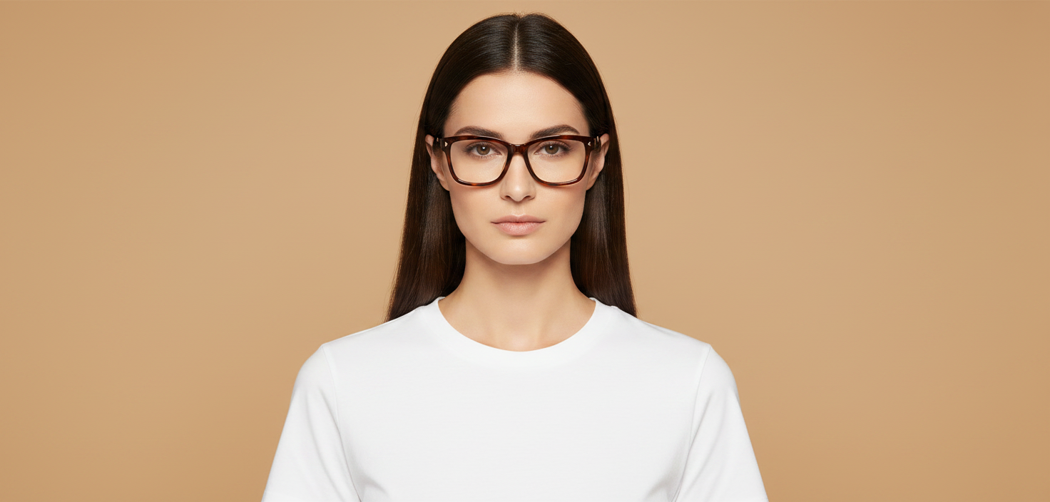 Modelo femenino llevando Gafas Graduadas Prada PRB10V 15W1O1 55 17