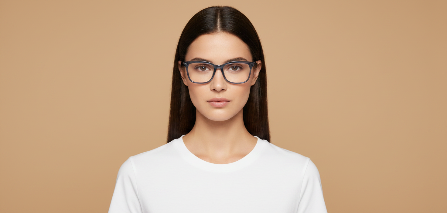 Modelo femenino llevando Gafas Graduadas Prada PRC06V 28F1O1 52 18
