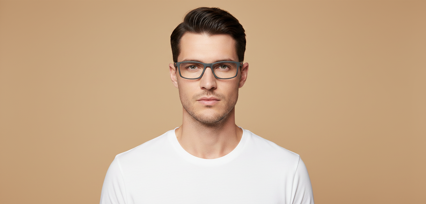 Modelo masculino llevando Gafas Graduadas Prada Linea Rossa OPS04PV CCH1O1 54 17