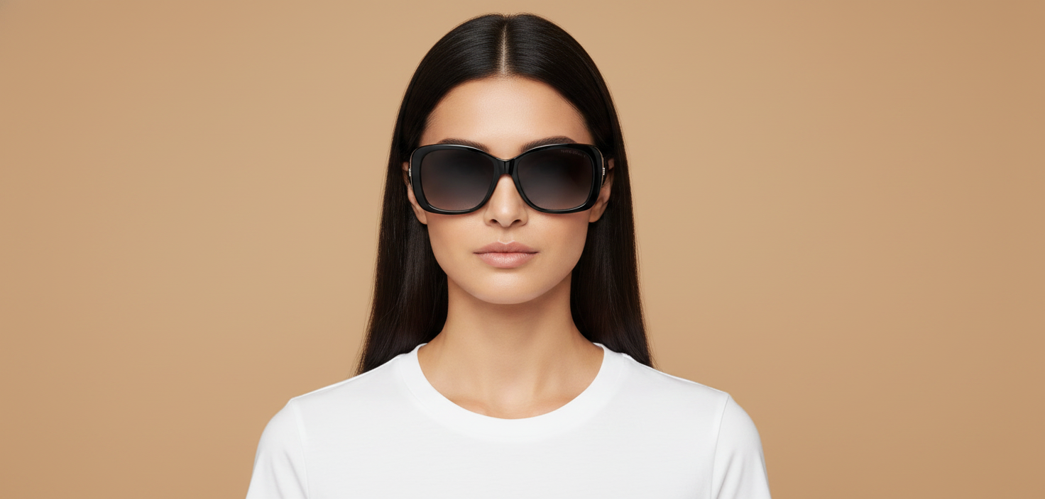Modelo femenino llevando Gafas de Sol Ralph Lauren RA8127B 50018G 55 13