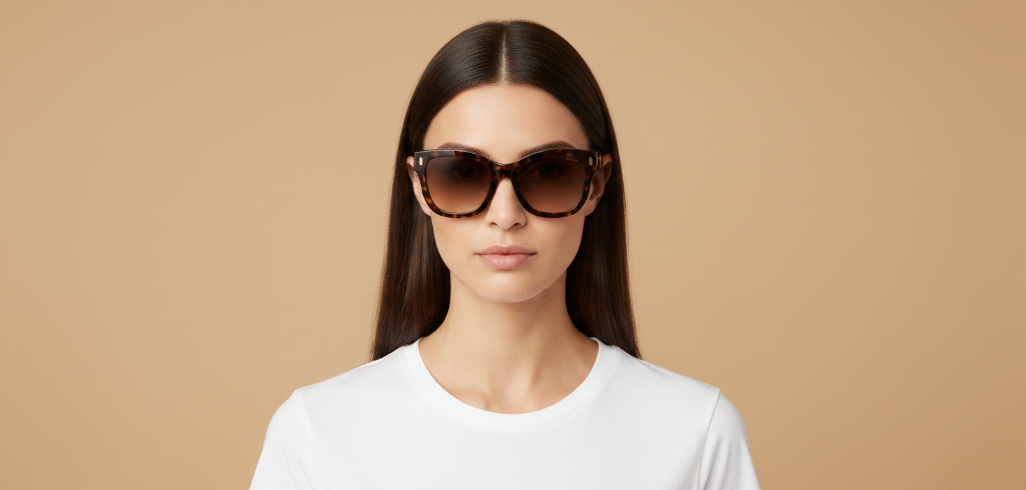 Modelo femenino llevando Gafas de Sol Ralph Lauren RA5301U 500313 52 21