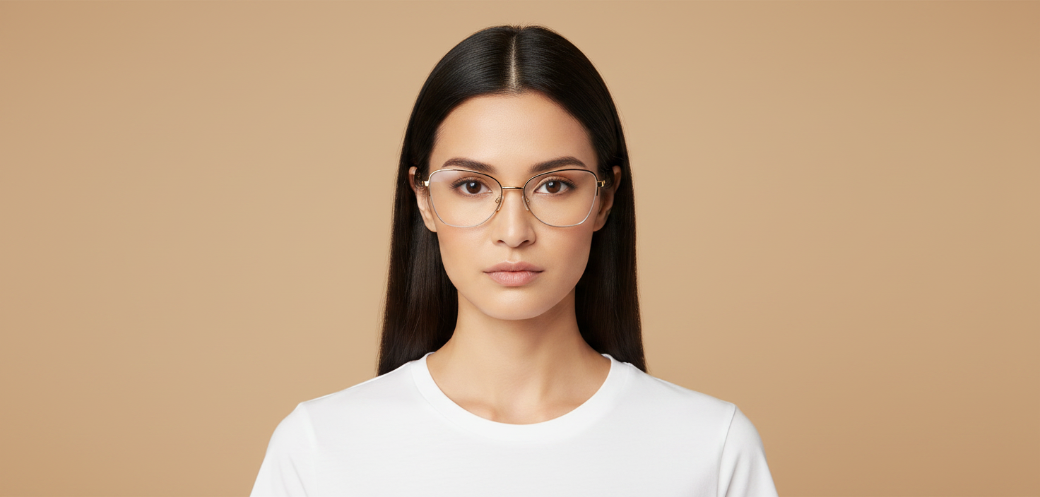 Modelo femenino llevando Gafas Graduadas Ralph Lauren RA6061 9004 55 16