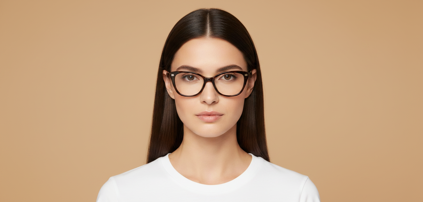 Modelo femenino llevando Gafas Graduadas Ralph Lauren RA7146 5003 53 17