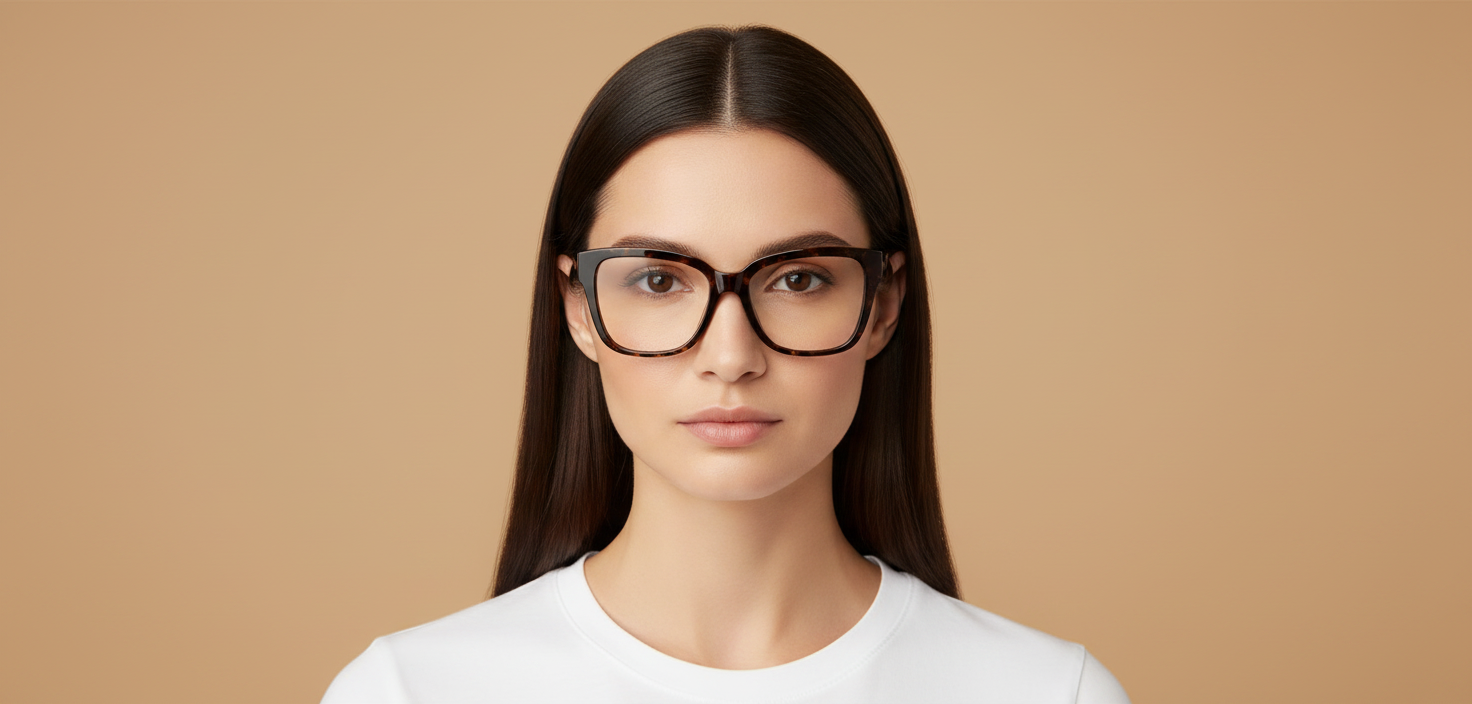 Modelo femenino llevando Gafas Graduadas Ralph Lauren RA7162U 5003 55 17