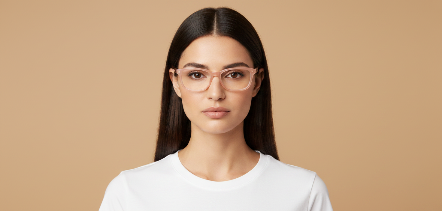 Female model wearing Prescription Glasses Ralph Lauren RA7039 1081 51 16