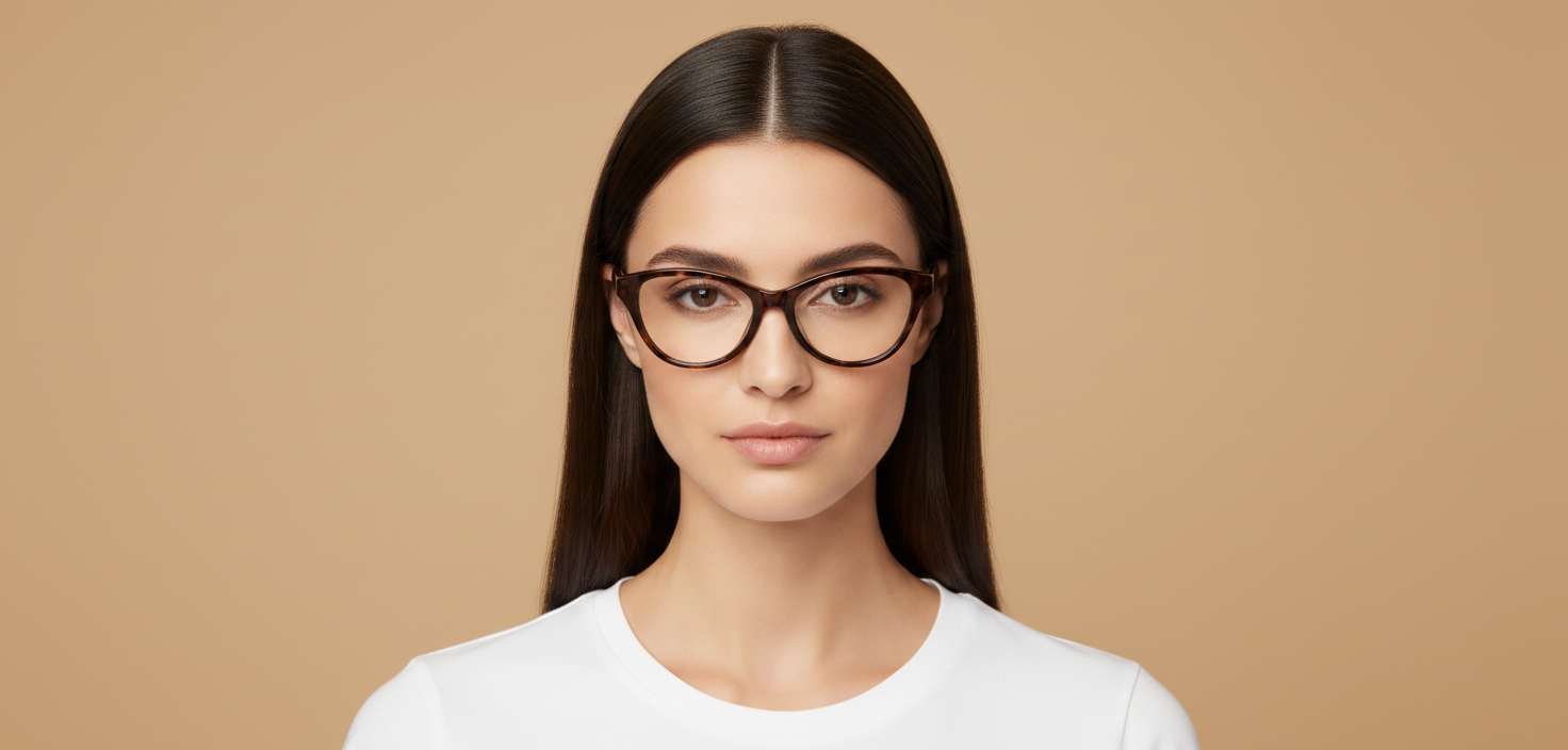 Female model wearing Prescription Glasses Ralph Lauren RA7039 1081 51 16