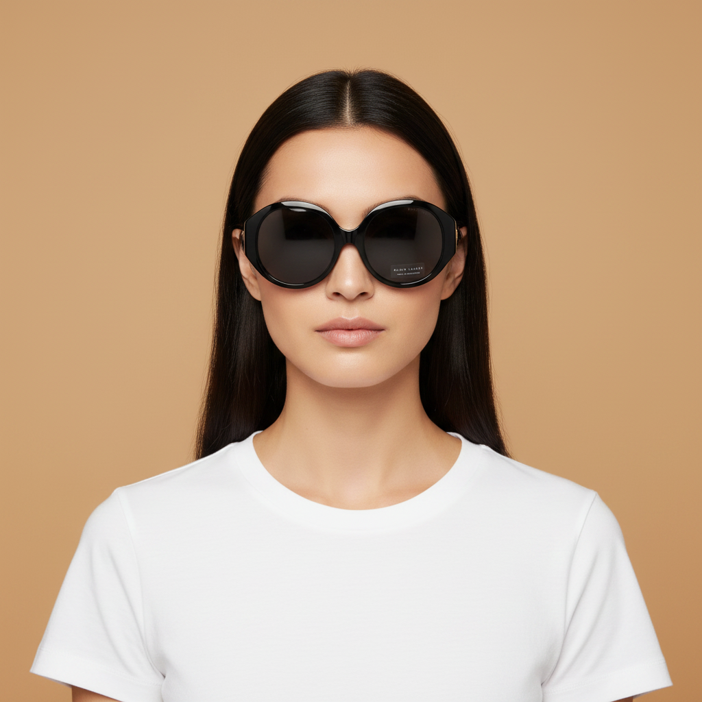 Modelo femenino llevando Gafas de Sol Ralph Lauren RA8188Q 500187 56 20