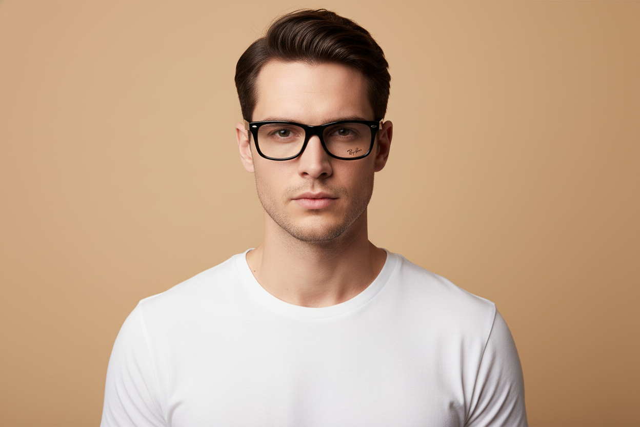 Мужская модель в Очки для зрения Ray-Ban RX5228 2000 50 17