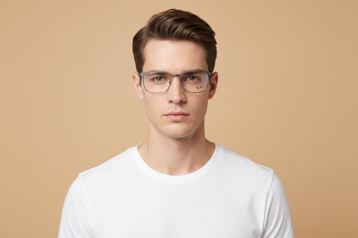 Modèle homme portant Lunettes de Vue Ray-Ban RX6363 2553 54 18