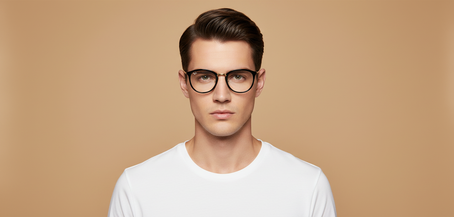Мужская модель в Очки для зрения Ray-Ban RX7140 2000 49 20
