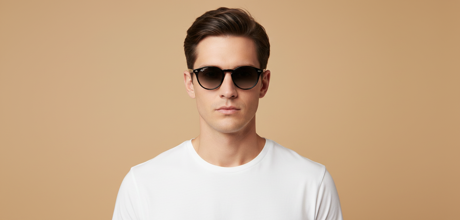 Modelo masculino llevando Gafas de Sol Ray-Ban RB2180 601/11 49 21