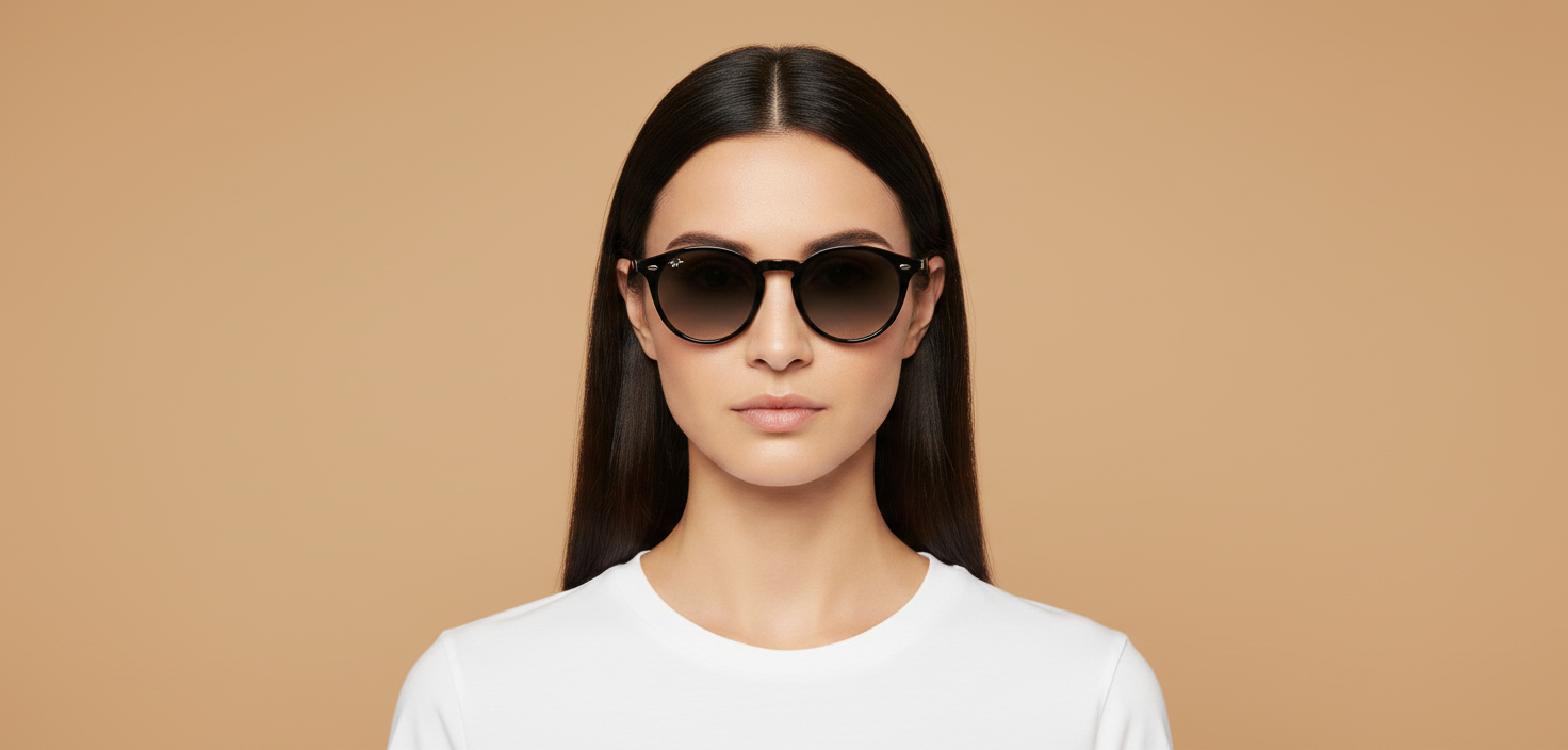 Modelo femenino llevando Gafas de Sol Ray-Ban RB2180 601/11 49 21