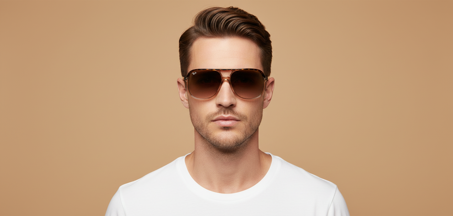 Modelo masculino llevando Gafas de Sol Ray-Ban Bill RB2198 129251 60 14