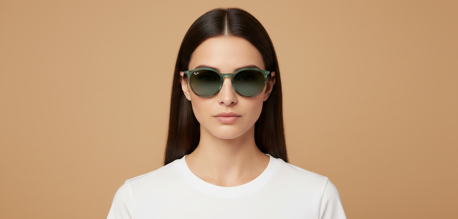 Modelo femenino llevando Gafas de Sol Ray-Ban RB2204 1394GK 54 20