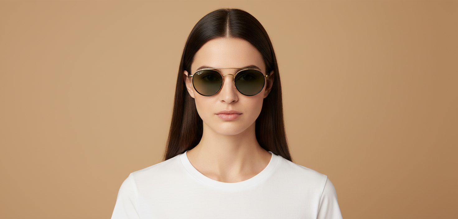 Modelo femenino llevando Gafas de Sol Ray-Ban RB3647N 923871 51 22