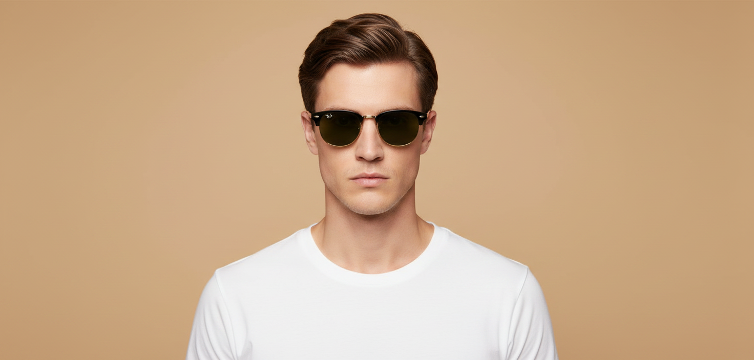 Modelo masculino llevando Gafas de Sol Ray-Ban RB4429 601/31 55 20